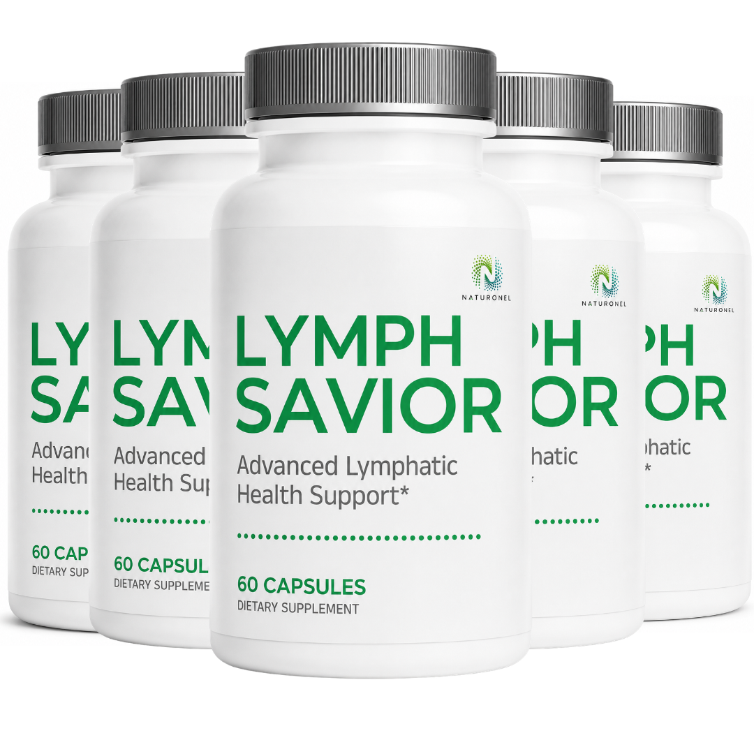 Lymph Savior – Advanced Lymphatic Health Support Formula with D-Mannose, Cranberry Juice Powder, Hibiscus Flower Extract & Dandelion Root, Premium Dietary Supplement - 5 Bottle