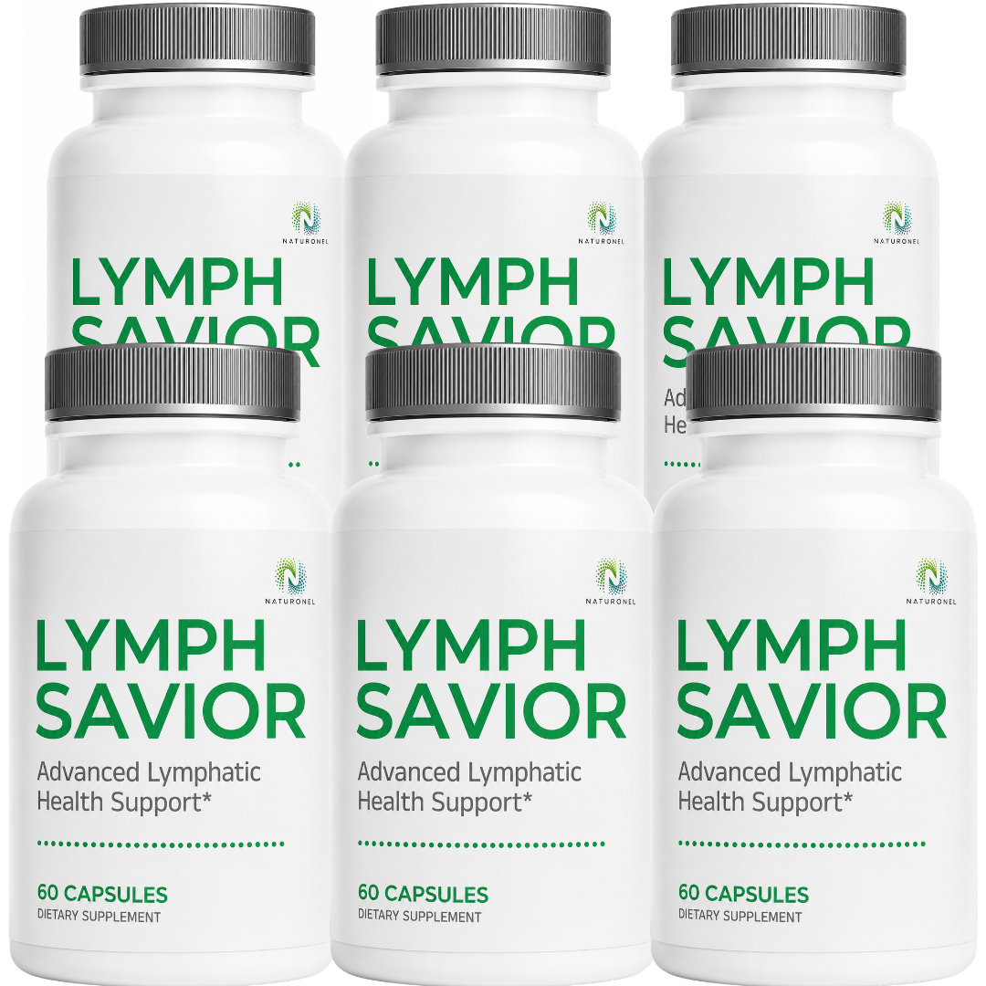 Lymph Savior – Advanced Lymphatic Health Support Formula with D-Mannose, Cranberry Juice Powder, Hibiscus Flower Extract & Dandelion Root, Premium Dietary Supplement - 6 Bottle
