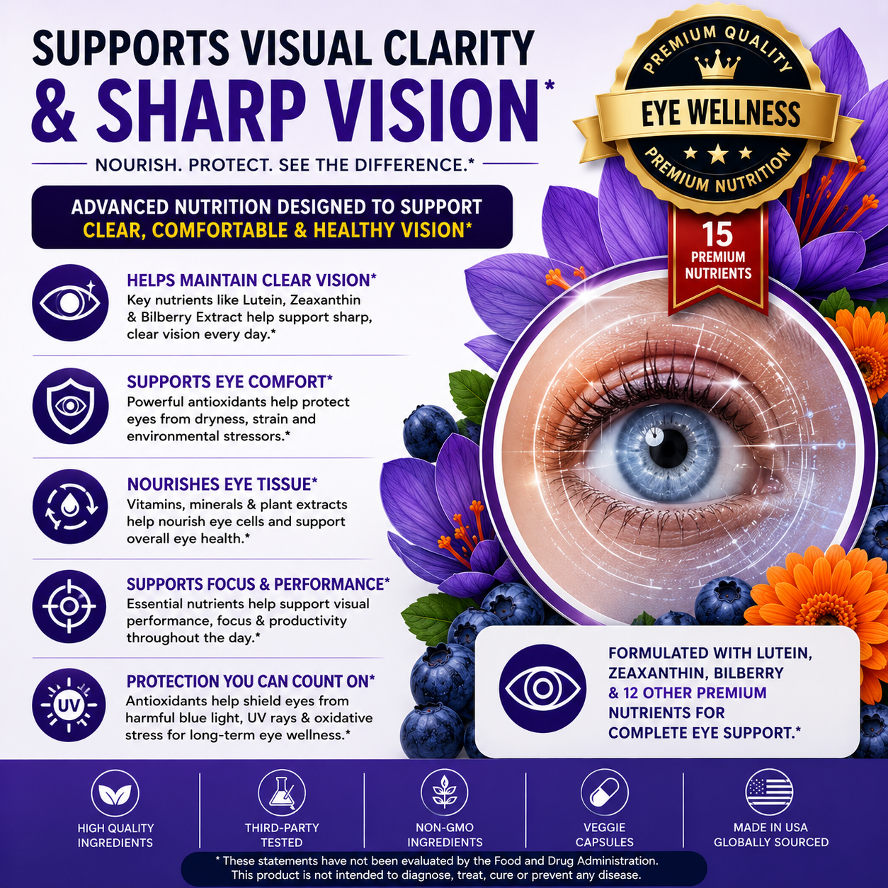 Neurobella 15 in 1 advanced eye formula - 60 capsules
