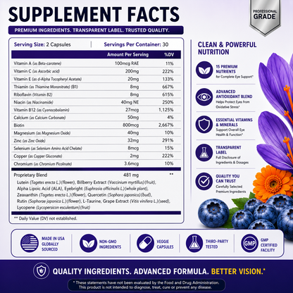 Neurobella 15-in-1 Advanced Eye Supplement - 60 Capsules
