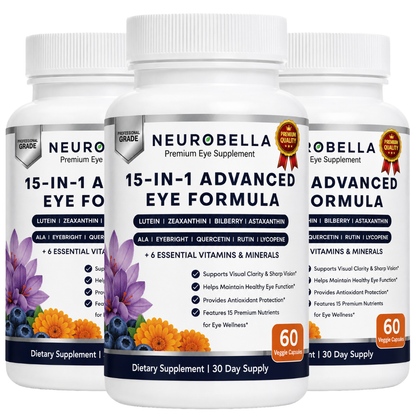 Neurobella 15-in-1 Advanced Eye Supplement - 3 Bottle