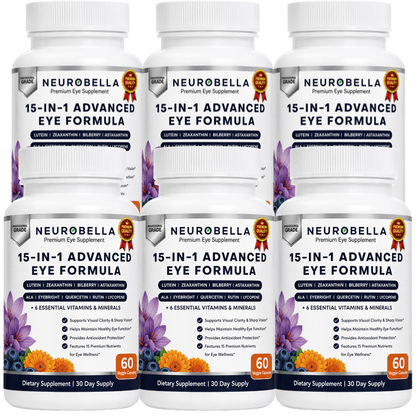 Neurobella 15-in-1 Advanced Eye Supplement - 6 Bottle