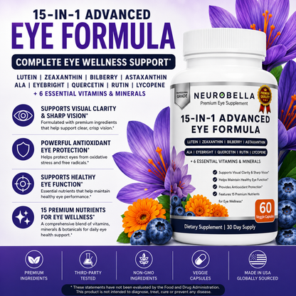 Neurobella 15-in-1 Advanced Eye Supplement - 60 Capsules